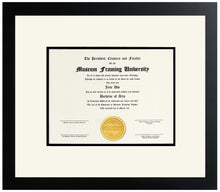 Load image into Gallery viewer, Flat Matte Black Frame, Double Matted Frame