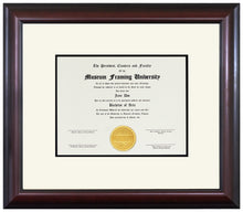 Load image into Gallery viewer, Mahogany Swan, Double Matted Frame