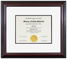 Load image into Gallery viewer, Mahogany Swan, Double Matted Frame