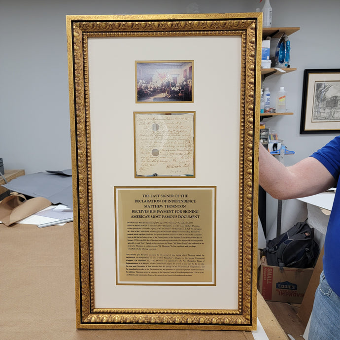 We Framed a Letter where a Signer of the Declaration of Independence was Paid for His Duty